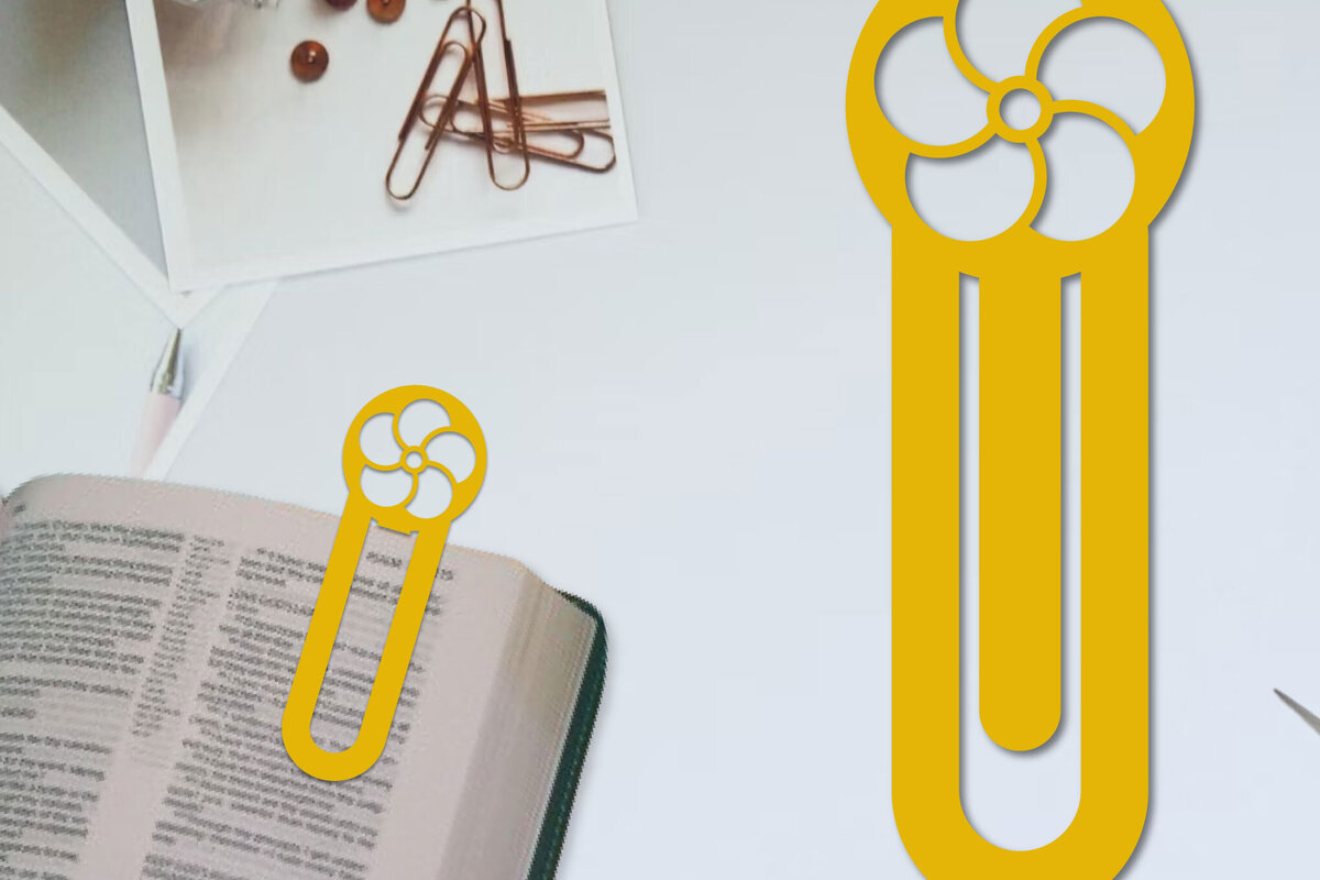 Σετ των 2 Intra απο ξύλο plywood  Χρώμα wenge 3mm-4mm πάχος - Λουλούδι σελιδοδείκτης Χαρτοκόψιμο με λέιζερ Δίασταση 5x20 cm INTRAFABR-123552590