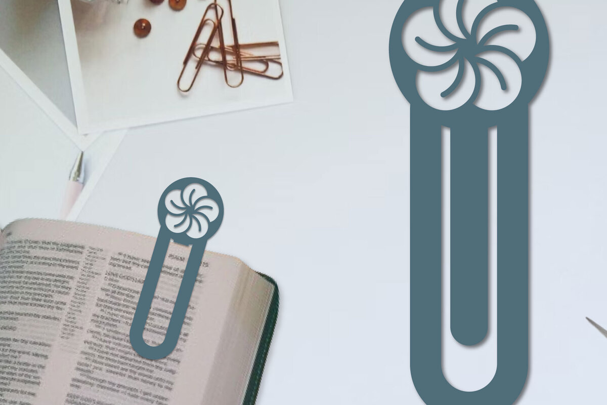 Σετ των 2 Intra απο ξύλο plywood  Χρώμα wenge 3mm-4mm πάχος - Λουλούδι σελιδοδείκτης Χαρτοκόψιμο με λέιζερ Δίασταση 5x20 cm INTRAFABR-123552850