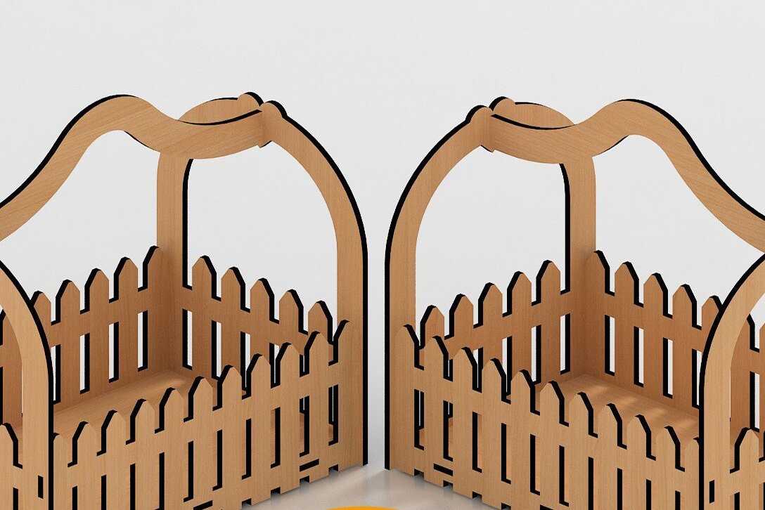 Intra απο ξύλο plywood  Χρώμα wenge 3mm-4mm πάχος - Κουτί λουλουδιών διανυσματικά αρχεία Κουτί δώρου λουλουδιών Δίασταση 30x20 cm INTRAFABR-121235211