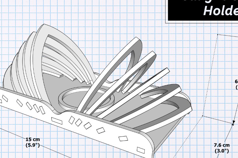 Σετ των 2 Intra απο ξύλο plywood  Χρώμα wenge 3mm-4mm πάχος - Λουλούδι Κηροπήγιο, , Δίασταση 20x20 cm INTRAFABR-97155181