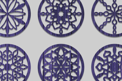 Intra απο ξύλο plywood  Χρώμα wenge 3mm-4mm πάχος - Σουβέρ λουλουδιών Δίασταση 40x50 cm INTRAFABR-97155320