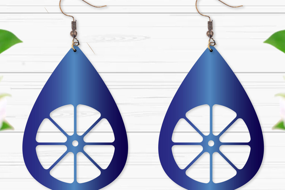 Σετ των 3 Intra απο ξύλο plywood  Χρώμα wenge 3mm-4mm πάχος - Σκουλαρίκια με λουλούδια Δίασταση 3x3 cm INTRAFABR-116863875