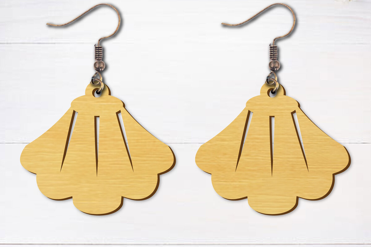 Σετ των 3 Intra απο ξύλο plywood  Χρώμα wenge 3mm-4mm πάχος - Σκουλαρίκια λουλουδιών κομμένα με λέιζερ Δίασταση 3x3 cm INTRAFABR-104264256