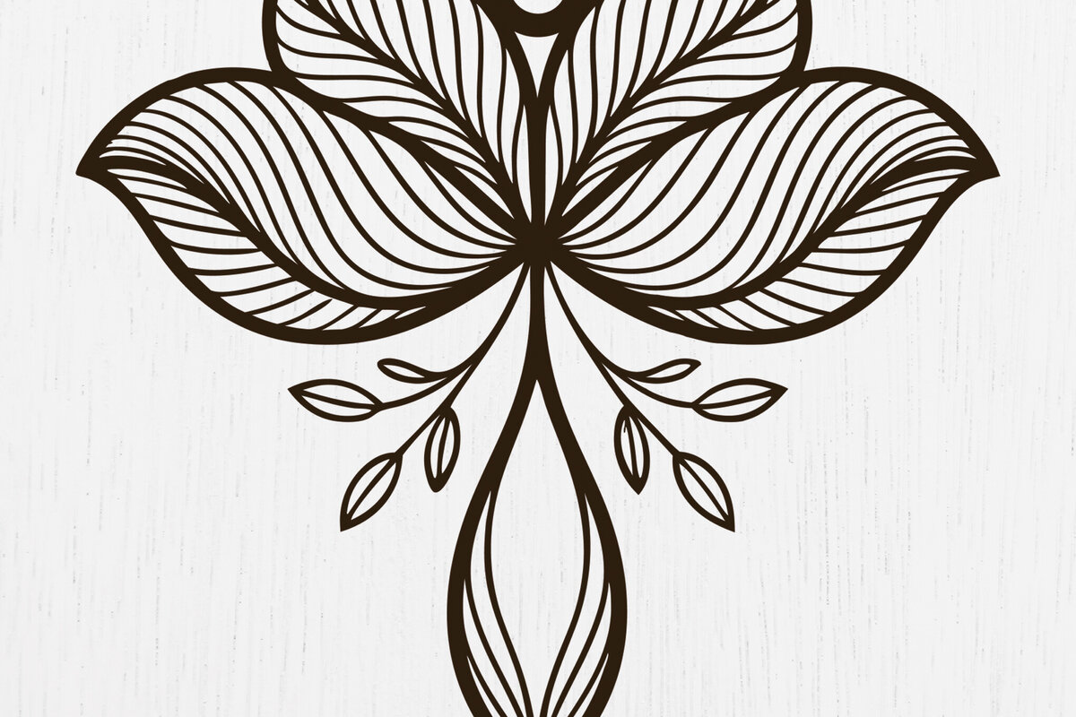 Σετ των 3 Intra απο ξύλο plywood  Χρώμα wenge 3mm-4mm πάχος - Σκουλαρίκια λουλουδιών Σχέδιο 20 Δίασταση 3x3 cm INTRAFABR-104396372