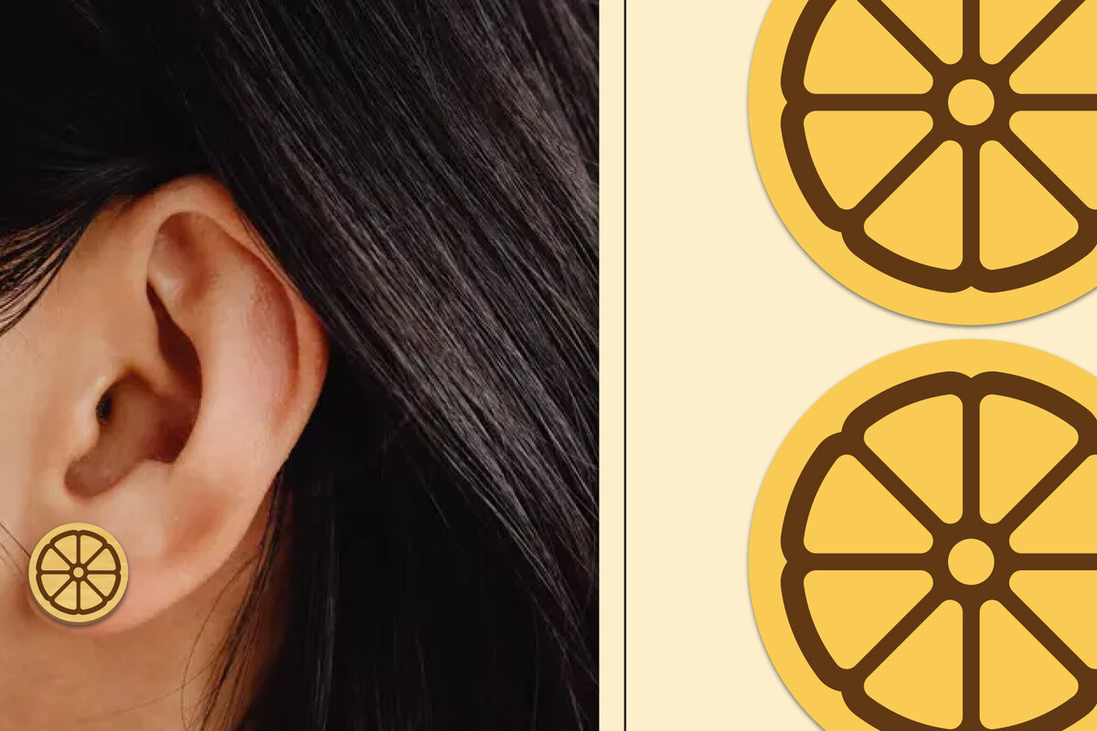 Σετ των 3 Intra απο ξύλο plywood  Χρώμα wenge 3mm-4mm πάχος - Σκουλαρίκια λουλουδιών Μαγνήτης κοπής με λέιζερ Δίασταση 3x3 cm INTRAFABR-103396739