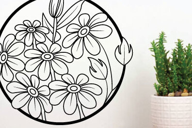 Intra απο ξύλο plywood  Χρώμα wenge 3mm-4mm πάχος - File Flower, cnc Cutting Δίασταση 40x50 cm INTRAFABR-75082888