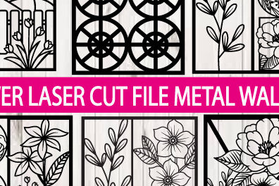 Intra απο ξύλο plywood  Χρώμα wenge 3mm-4mm πάχος - Πακέτο τέχνης τοίχου με λουλούδια κομμένα με λέιζερ Δίασταση 40x50 cm INTRAFABR-103064141