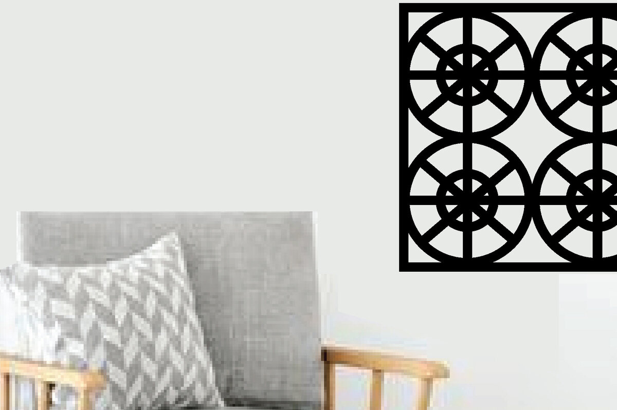 Intra απο ξύλο plywood  Χρώμα wenge 3mm-4mm πάχος - Flower Laser Κοπή ών Τέχνης Τοίχων Δίασταση 40x50 cm INTRAFABR-103064352