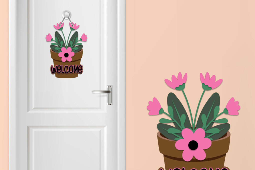 Intra απο ξύλο plywood  Χρώμα wenge 3mm-4mm πάχος - Πινακίδα πόρτας με στρώσεις λουλουδιών - Eps Ai Δίασταση 30x20 cm INTRAFABR-70106020