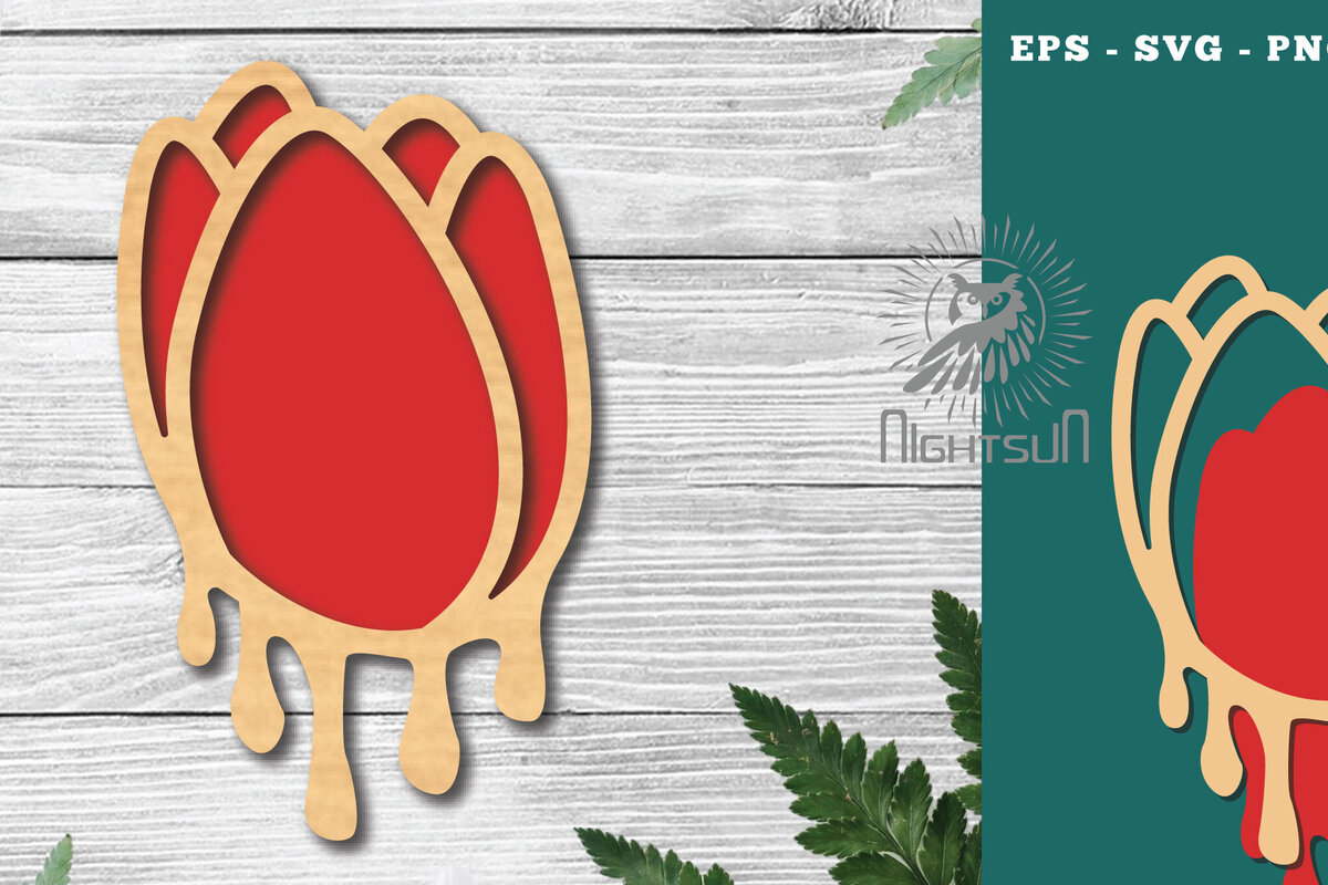 Σετ των 2 Intra απο ξύλο plywood  Χρώμα wenge 3mm-4mm πάχος - Διακόσμηση με κομμένο λέιζερ λιωμένο με λουλούδια 2 Δίασταση 20x20 cm INTRAFABR-121493000