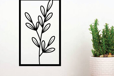 Intra απο ξύλο plywood  Χρώμα wenge 3mm-4mm πάχος - Flower Metal Art Wall Art File Δίασταση 40x50 cm INTRAFABR-85378697