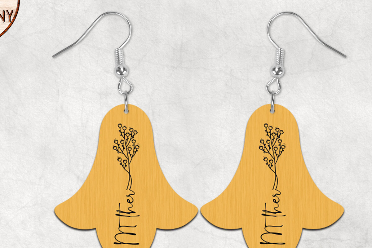 Σετ των 3 Intra απο ξύλο plywood  Χρώμα wenge 3mm-4mm πάχος - Flower Mom Boho Σκουλαρίκια Δίασταση 3x3 cm INTRAFABR-85378711