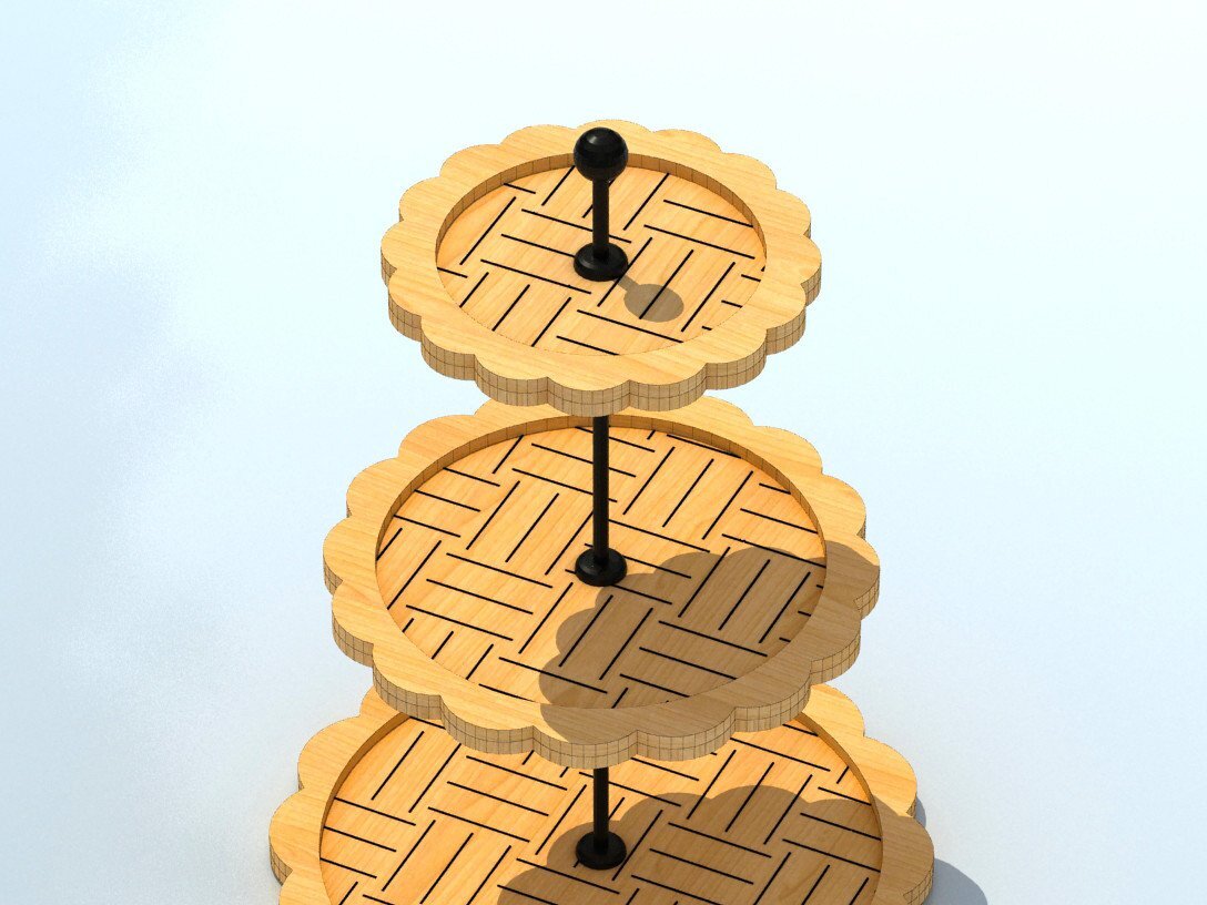 Intra απο ξύλο plywood  Χρώμα wenge 3mm-4mm πάχος - Μοτίβα λουλουδιών κομμένου δίσκου τριών επιπέδων Δίασταση 30x20 cm INTRAFABR-98144143