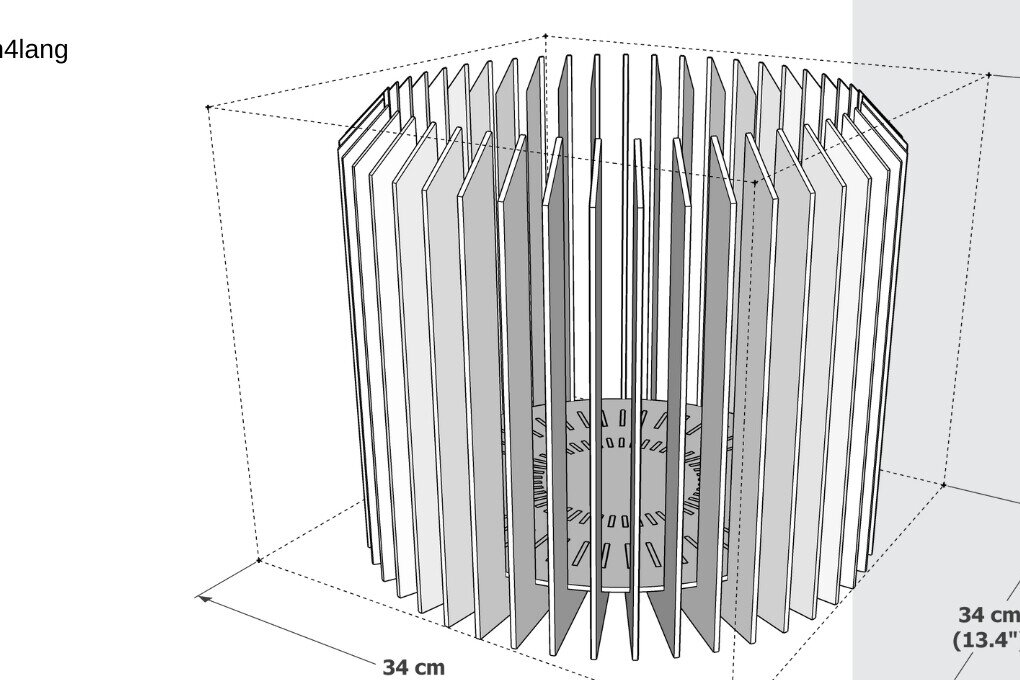 Intra απο ξύλο plywood  Χρώμα wenge 3mm-4mm πάχος - Κάλυμμα για γλάστρα | κοπής με λέιζερ | Δίασταση 30x20 cm INTRAFABR-118197101