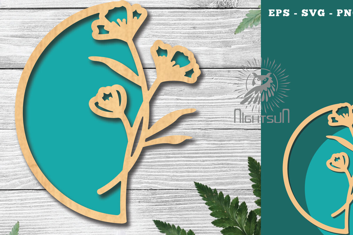 Σετ των 2 Intra απο ξύλο plywood  Χρώμα wenge 3mm-4mm πάχος - Διακόσμηση λουλουδιών με 3 Δίασταση 20x20 cm INTRAFABR-117762500