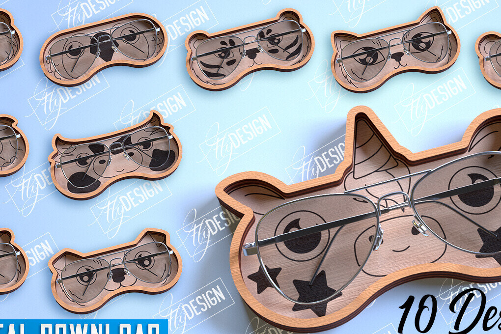 Σετ των 2 Intra απο ξύλο plywood  Χρώμα wenge 3mm-4mm πάχος - Πακέτο σχεδίασης θήκης γυαλιών Δίασταση 20x20 cm INTRAFABR-120133647