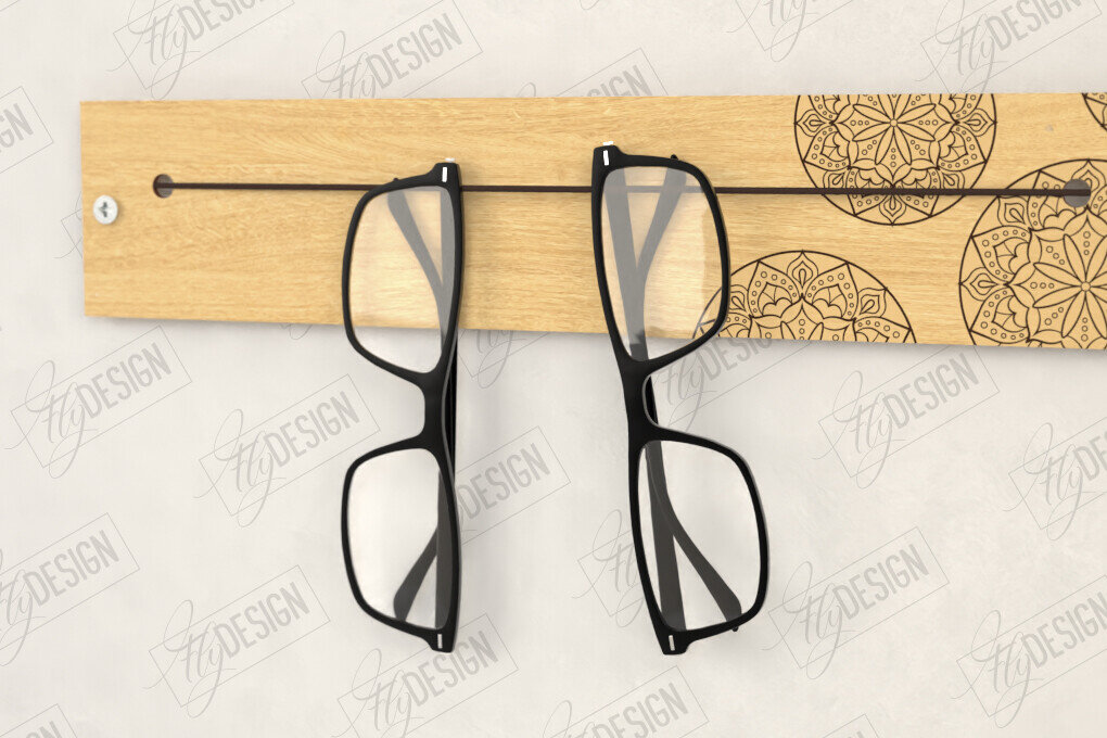 Σετ των 2 Intra απο ξύλο plywood  Χρώμα wenge 3mm-4mm πάχος - Βάση γυαλιών |Βάση γυαλιών Δίασταση 20x20 cm INTRAFABR-120133639