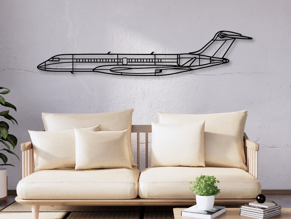 Σετ των 2 Intra απο ξύλο plywood  Χρώμα wenge 3mm-4mm πάχος - Global 7500 Laaser Airplane Silhouette Δίασταση 20x20 cm INTRAFABR-92539909