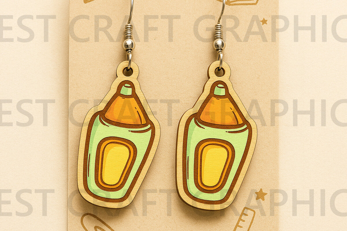 Σετ των 3 Intra απο ξύλο plywood  Χρώμα wenge 3mm-4mm πάχος - Σκουλαρίκια για μπουκάλι κόλλας – Art Class Δίασταση 3x3 cm INTRAFABR-95600476