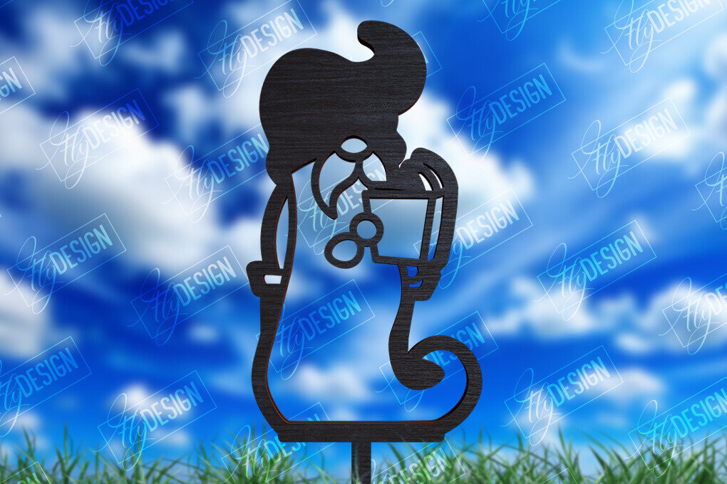 Σετ των 2 Intra απο ξύλο plywood  Χρώμα wenge 3mm-4mm πάχος - Διακόσμηση Κήπου Gnome | Πάσσαλος κήπου Δίασταση 20x20 cm INTRAFABR-120175275