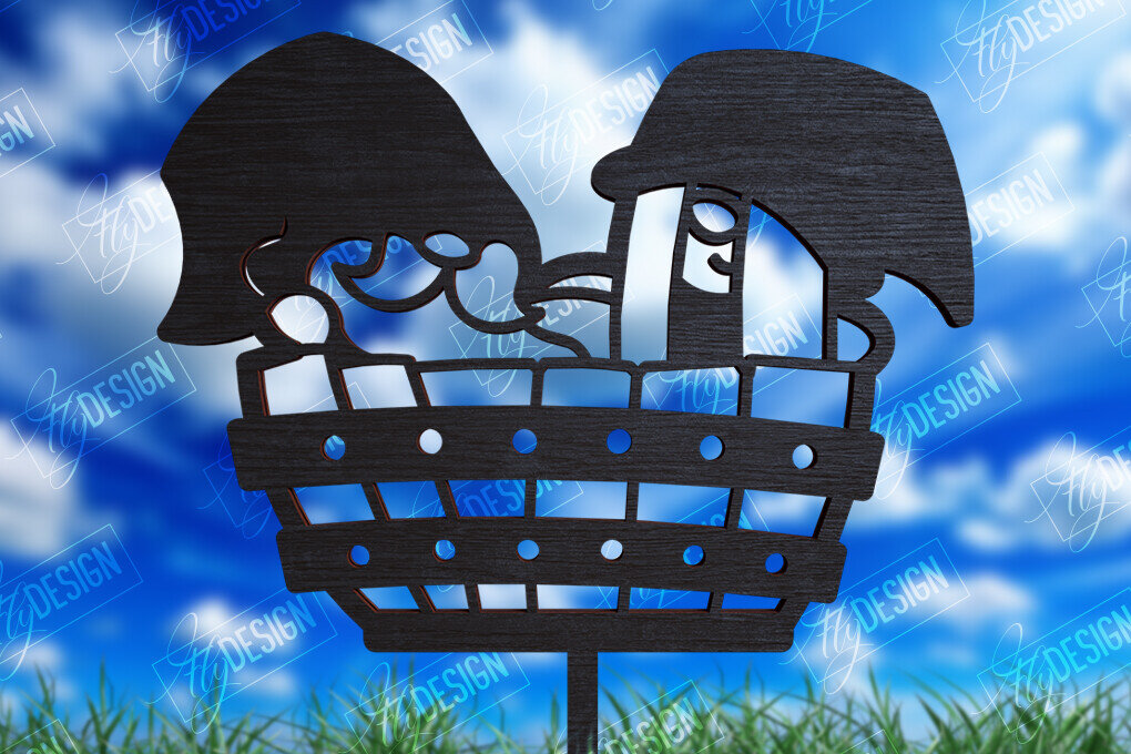 Σετ των 2 Intra απο ξύλο plywood  Χρώμα wenge 3mm-4mm πάχος - Διακόσμηση Κήπου Gnome | Πάσσαλος κήπου Δίασταση 20x20 cm INTRAFABR-118948324