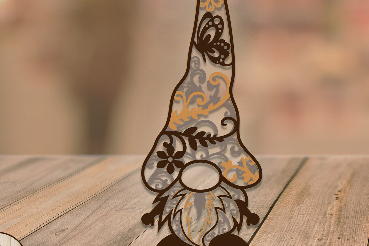 Σετ των 2 Intra απο ξύλο plywood  Χρώμα wenge 3mm-4mm πάχος - Πρότυπο πολλαπλών επιπέδων Gnome, Διακόσμηση σπιτιού Δίασταση 3x8 cm INTRAFABR-119472404