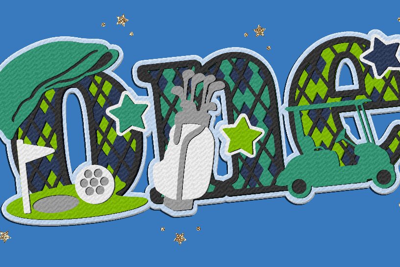 Σετ των 2 Intra απο ξύλο plywood  Χρώμα wenge 3mm-4mm πάχος - Golf Hole in One Cake Topper 3D Δίασταση 20x20 cm INTRAFABR-97023351