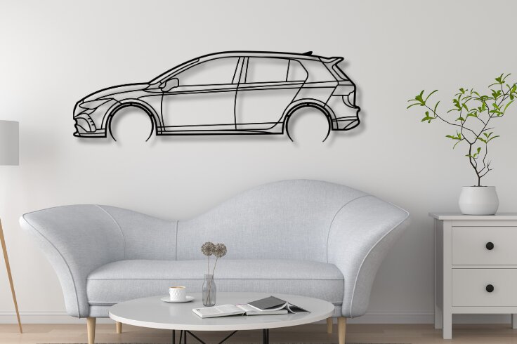 Σετ των 2 Intra απο ξύλο plywood  Χρώμα wenge 3mm-4mm πάχος - Golf VIII R Διακόσμηση τοίχου αυτοκινήτου με Δίασταση 20x20 cm INTRAFABR-119418417