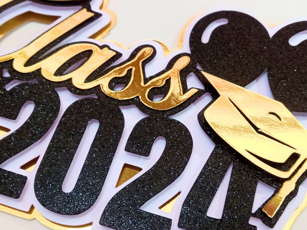 Σετ των 2 Intra απο ξύλο plywood  Χρώμα wenge 3mm-4mm πάχος - Graduation 2024 Cake Topper Δίασταση 20x20 cm INTRAFABR-95732490