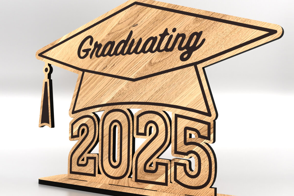 Σετ των 2 Intra απο ξύλο plywood  Χρώμα wenge 3mm-4mm πάχος - Περίπτερο αποφοίτησης 2025 Δίασταση 7x8 cm INTRAFABR-95670213