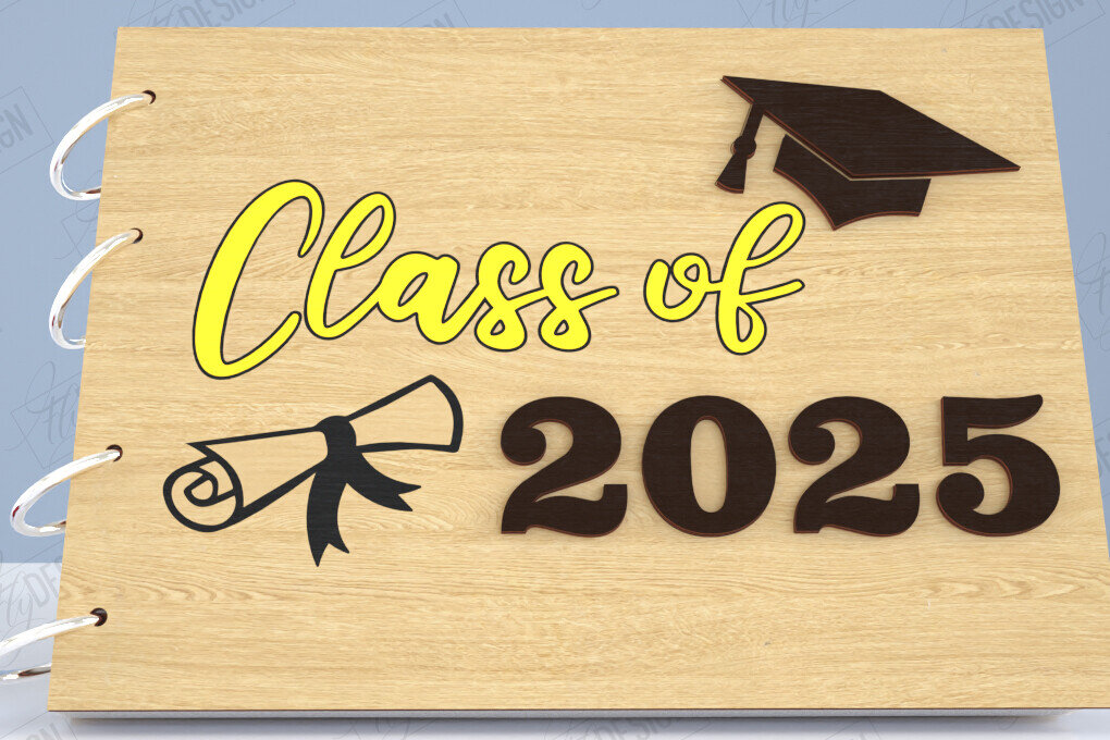 Σετ των 2 Intra απο ξύλο plywood  Χρώμα wenge 3mm-4mm πάχος - Εξώφυλλο άλμπουμ αποφοίτησης | Βιβλίο επισκεπτών Grad Δίασταση 20x20 cm INTRAFABR-118819459