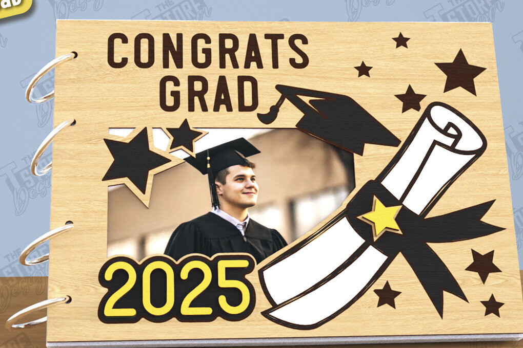 Σετ των 2 Intra απο ξύλο plywood  Χρώμα wenge 3mm-4mm πάχος - Εξώφυλλο άλμπουμ αποφοίτησης | Βιβλίο επισκεπτών Grad Δίασταση 20x20 cm INTRAFABR-96035845