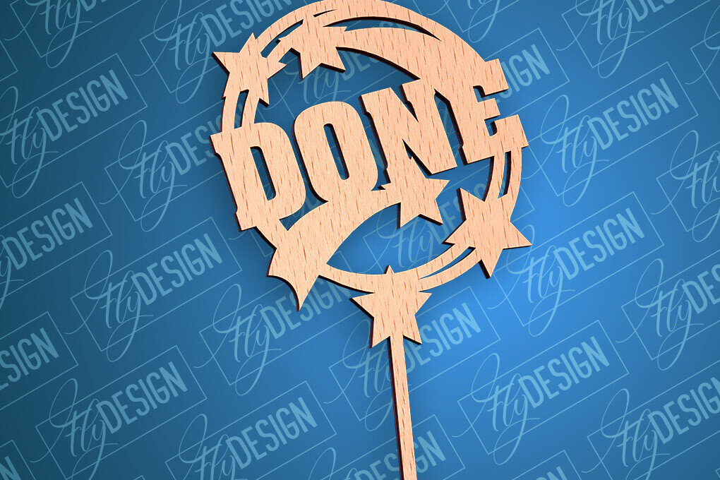 Intra απο ξύλο plywood  Χρώμα wenge 3mm-4mm πάχος - Αποφοίτηση Topper Cake | CNC Δίασταση 30x20 cm INTRAFABR-93694906