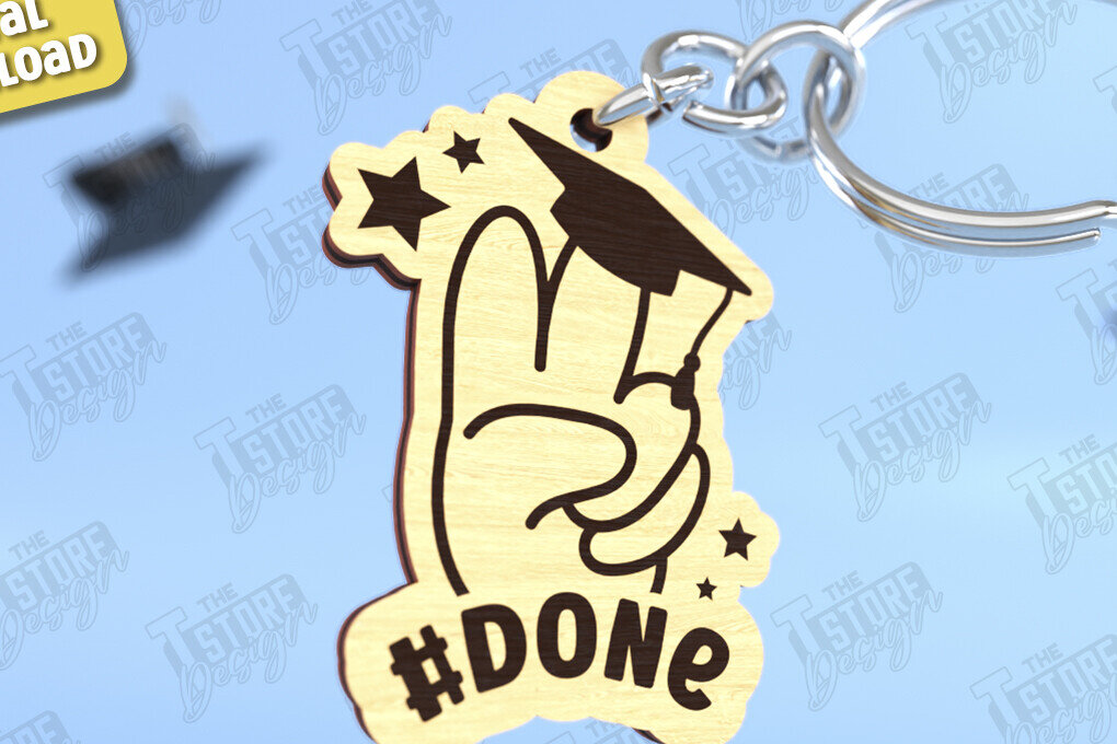 Σετ των 2 Intra απο ξύλο plywood  Χρώμα wenge 3mm-4mm πάχος - Μπρελόκ αποφοίτησης | Grad 2025| Μπρελόκ Δίασταση 4x4 cm INTRAFABR-93149274