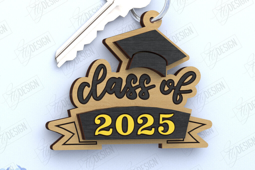 Σετ των 2 Intra απο ξύλο plywood  Χρώμα wenge 3mm-4mm πάχος - Μπρελόκ αποφοίτησης | Grad 2025 | Μπρελόκ Δίασταση 4x4 cm INTRAFABR-28122575