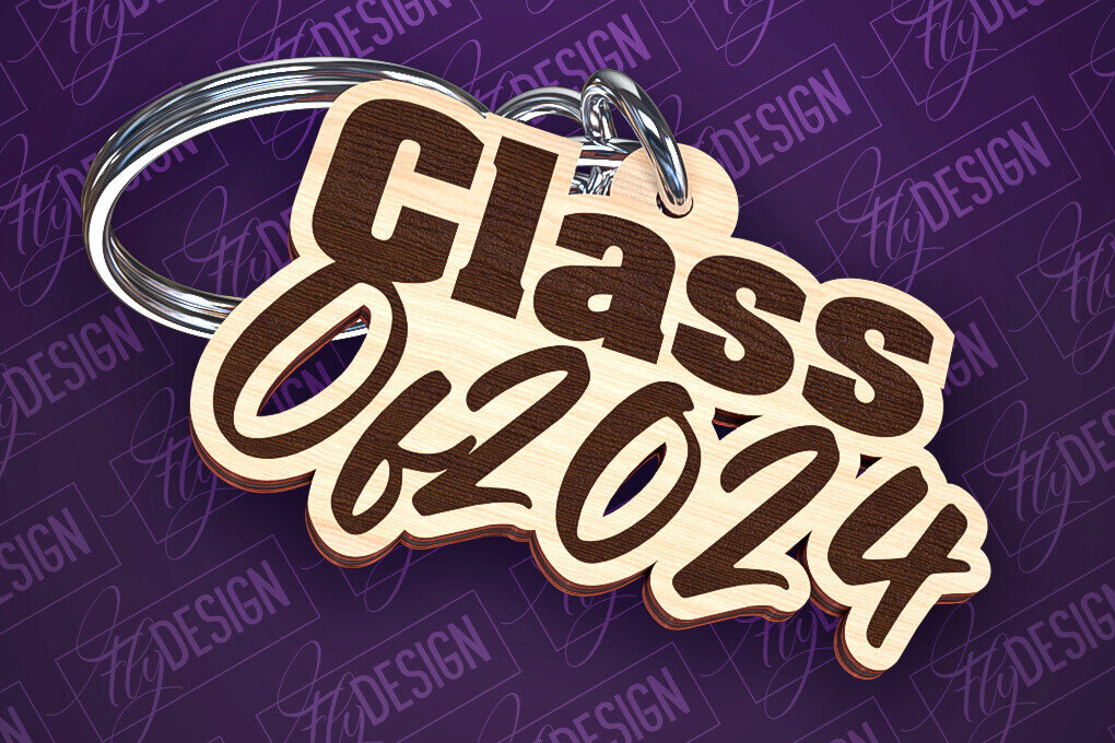 Σετ των 2 Intra απο ξύλο plywood  Χρώμα wenge 3mm-4mm πάχος - Αποφοίτηση Μπρελόκ με λέιζερ | Σχολείο Δίασταση 4x4 cm INTRAFABR-117969261