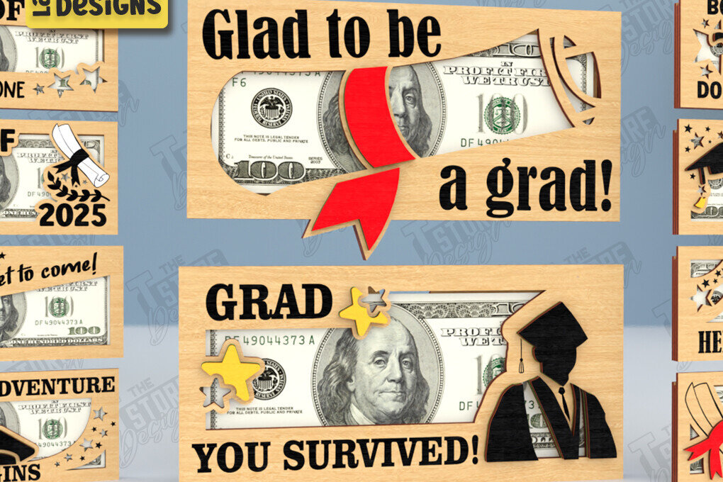 Σετ των 2 Intra απο ξύλο plywood  Χρώμα wenge 3mm-4mm πάχος - Πακέτο κατόχων χρημάτων αποφοίτησης | CNC Δίασταση 20x20 cm INTRAFABR-95571133