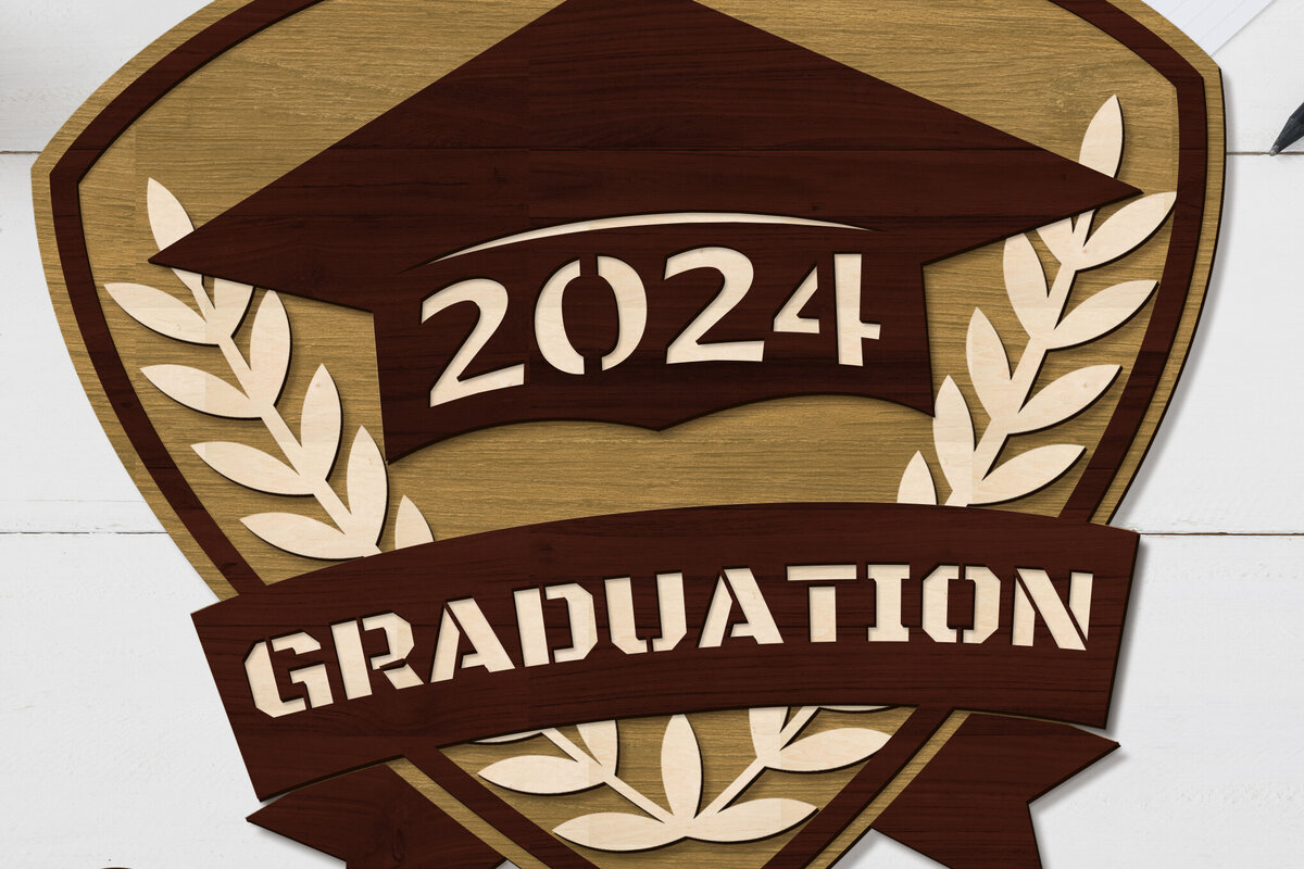 Σετ των 2 Intra απο ξύλο plywood  Χρώμα wenge 3mm-4mm πάχος - Πρότυπο κοπής λέιζερ πολλαπλών στρώσεων διαβάθμισης Δίασταση 6x10 cm INTRAFABR-95570100