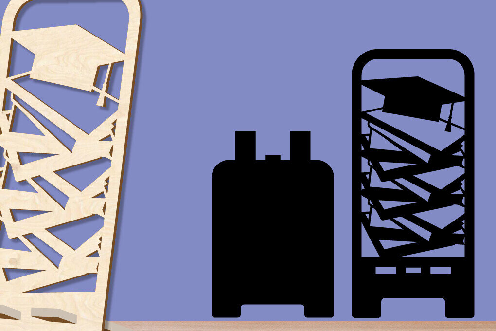 Σετ των 2 Intra απο ξύλο plywood  Χρώμα wenge 3mm-4mm πάχος - Τηλέφωνο Αποφοίτησης | Αποφοίτηση Δίασταση 5x7 cm INTRAFABR-95355475