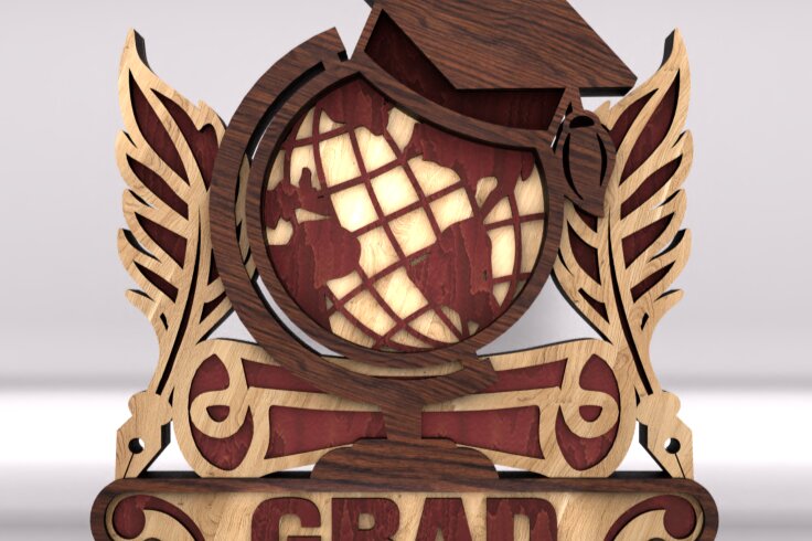 Σετ των 3 Intra απο ξύλο plywood  Χρώμα wenge 3mm-4mm πάχος - Διακοσμητικό σταντ αποφοίτησης πολλαπλών στρώσεων Δίασταση 3x2 cm INTRAFABR-116294707