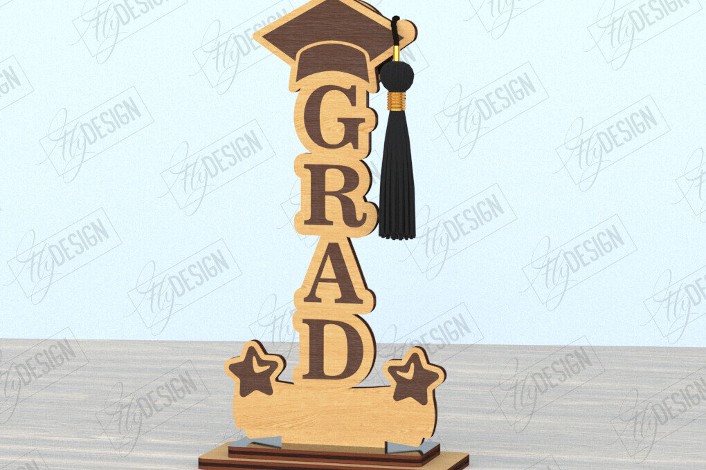 Intra απο ξύλο plywood  Χρώμα wenge 3mm-4mm πάχος - Grad Tassel Holders Bundle | Grad 2025 Δίασταση 30x20 cm INTRAFABR-95732088