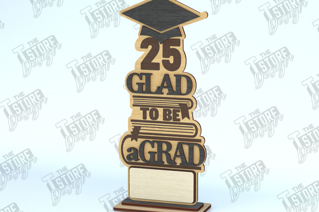 Intra απο ξύλο plywood  Χρώμα wenge 3mm-4mm πάχος - Graduation Tassel Holder|Αποφοίτηση 2025 Δίασταση 30x20 cm INTRAFABR-116293625