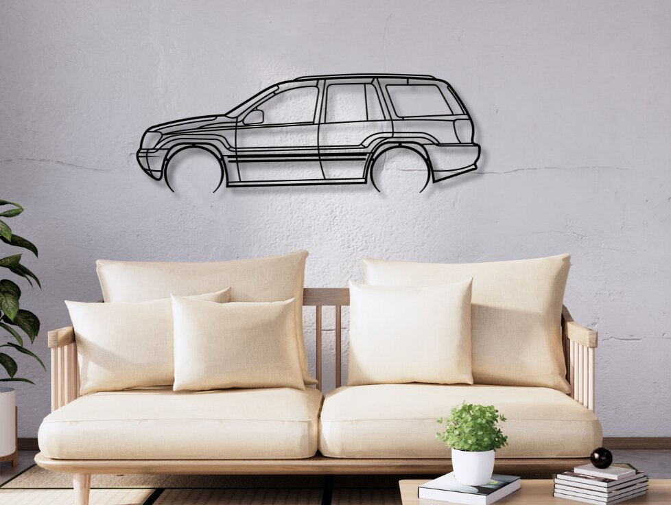 Σετ των 2 Intra απο ξύλο plywood  Χρώμα wenge 3mm-4mm πάχος - Grand Cherokee II Vector σχέδιο αυτοκινήτου Δίασταση 20x20 cm INTRAFABR-112011646