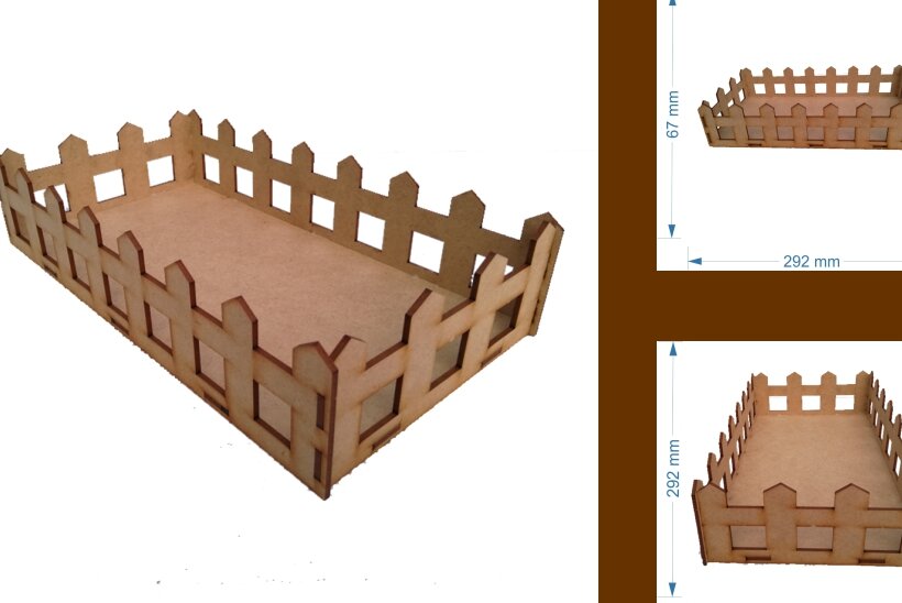 Σετ των 2 Intra απο ξύλο plywood  Χρώμα wenge 3mm-4mm πάχος - Βάση Σχάρας - Κοπή με Laser Δίασταση 20x20 cm INTRAFABR-98257030