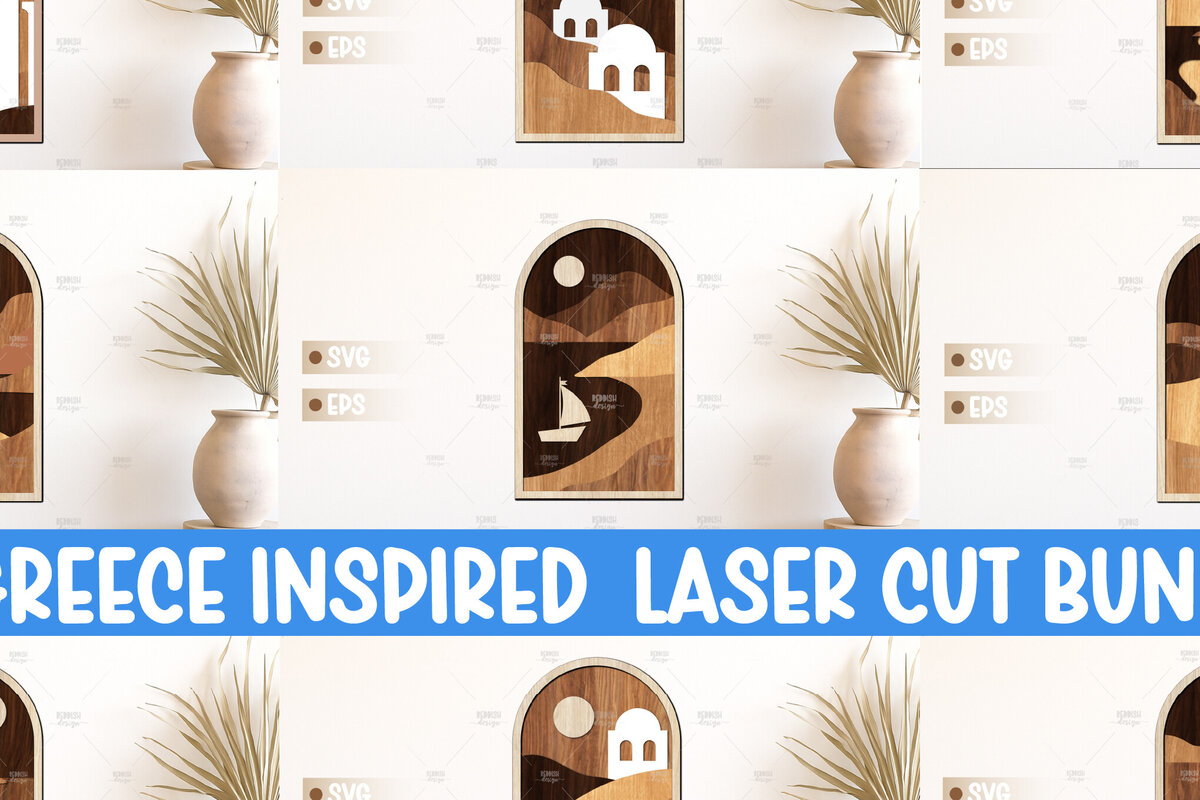 Intra απο ξύλο plywood  Χρώμα wenge 3mm-4mm πάχος - Greek Landscapes 3D Layered Δίασταση 40x50 cm INTRAFABR-44489256