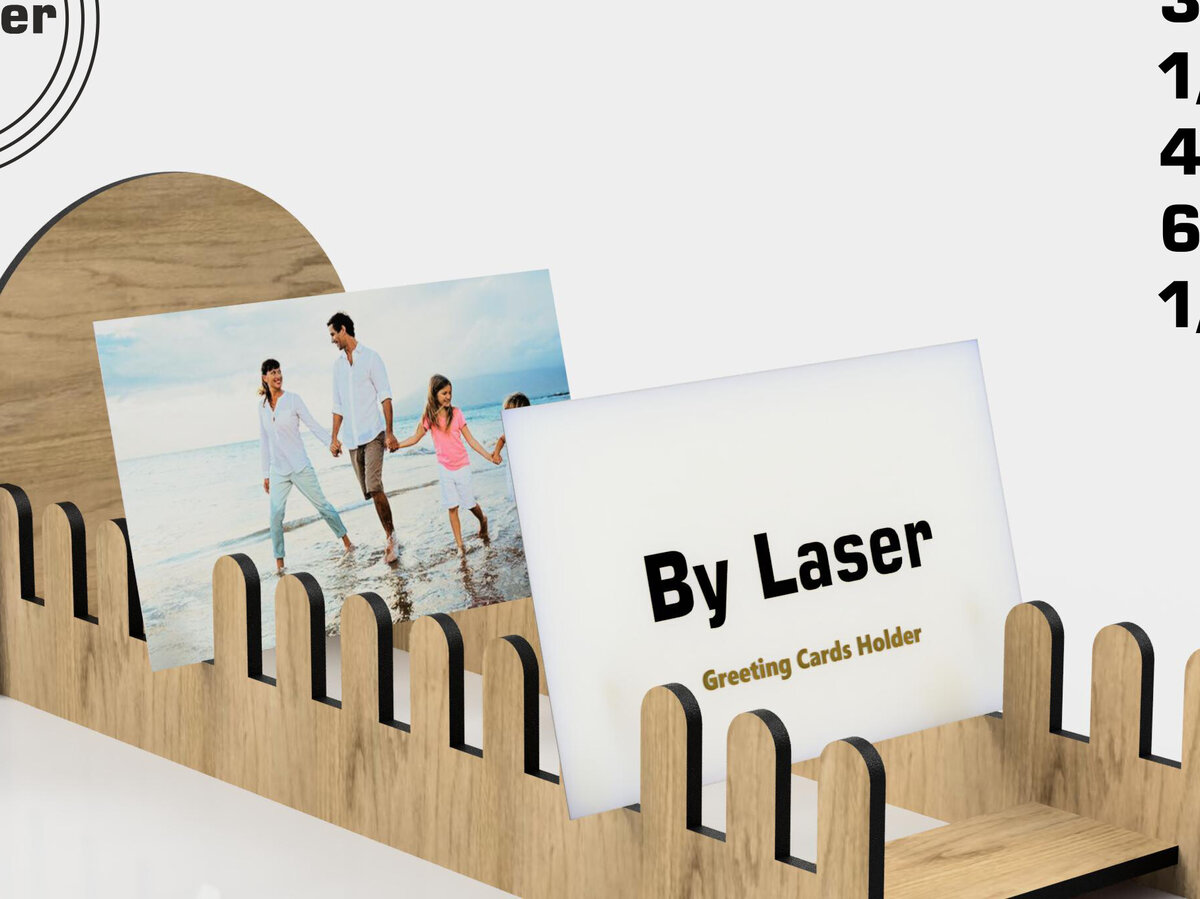 Σετ των 2 Intra απο ξύλο plywood  Χρώμα wenge 3mm-4mm πάχος - Βάση προβολής ευχετήριων καρτών Fi Δίασταση 10x15 cm INTRAFABR-119190029