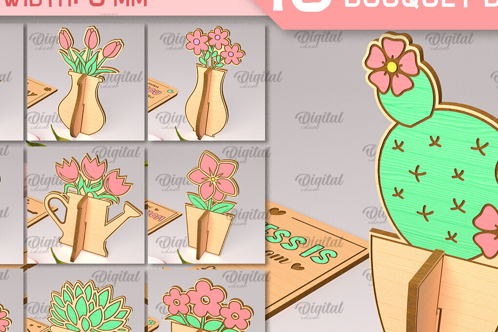 Σετ των 2 Intra απο ξύλο plywood  Χρώμα wenge 3mm-4mm πάχος - Δέσμη κοπής με λέιζερ ευχετήριων καρτών Δίασταση 10x15 cm INTRAFABR-33016934