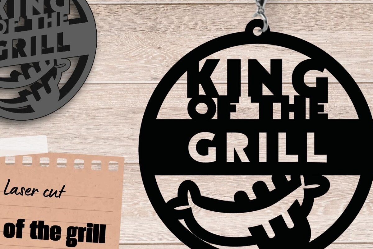 Σετ των 2 Intra απο ξύλο plywood  Χρώμα wenge 3mm-4mm πάχος - Μπρελόκ ψησταριάς, BBQ File Δίασταση 4x4 cm INTRAFABR-118592869