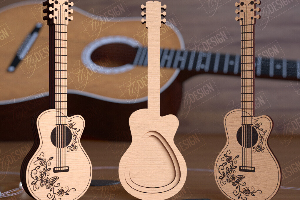 Σετ των 2 Intra απο ξύλο plywood  Χρώμα wenge 3mm-4mm πάχος - Θήκη επιλογής κιθάρας | Pick Box | Ιδέα δώρου Δίασταση 20x20 cm INTRAFABR-82392121