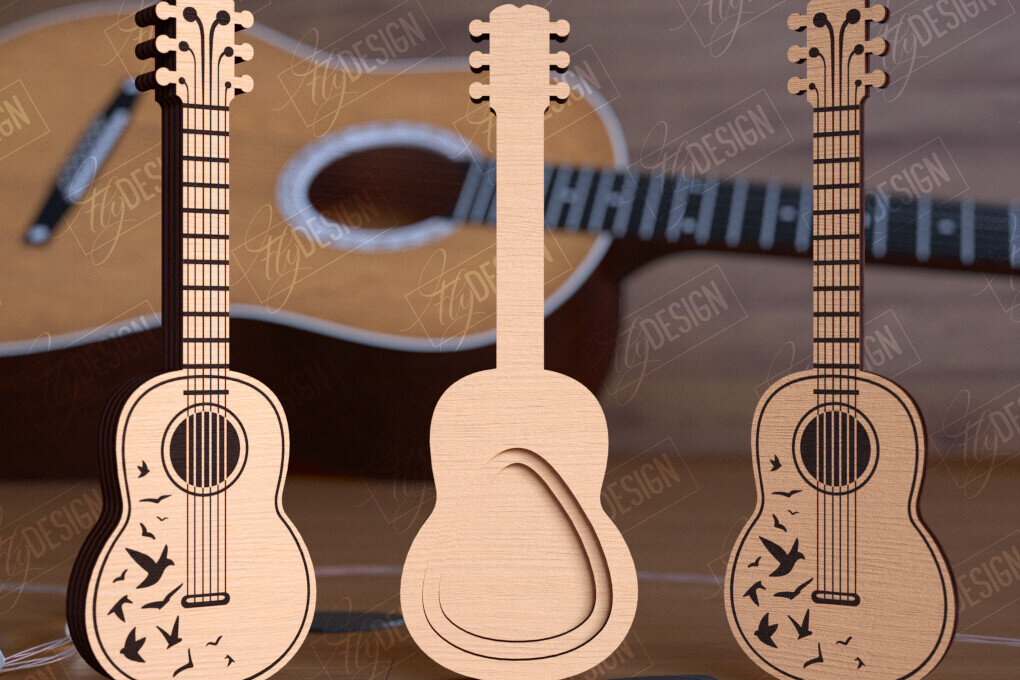 Σετ των 2 Intra απο ξύλο plywood  Χρώμα wenge 3mm-4mm πάχος - Θήκη επιλογής κιθάρας | Pick Box | Ιδέα δώρου Δίασταση 20x20 cm INTRAFABR-99619130